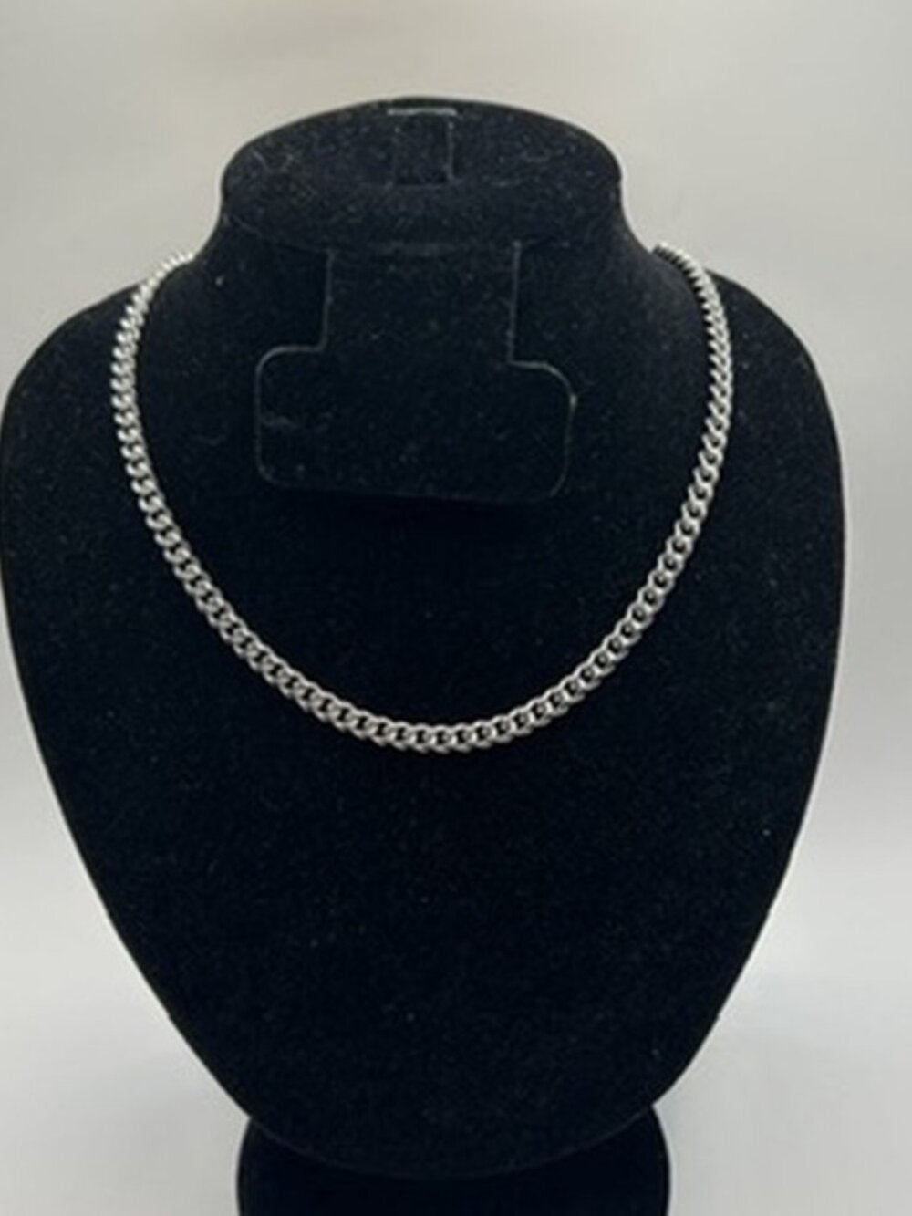 Real Silver Cuban Chain 5mm 18 Inch Plated Everyday Minimalist Layering Clean